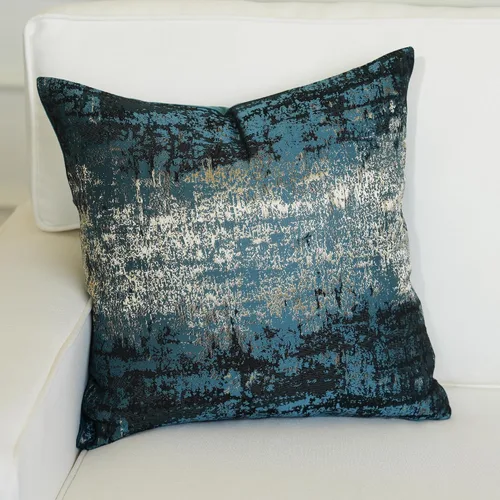 Miniatura 31 de THE-TINOART Fundas de almohada de estilo rústico moderno de 18x18, fundas de almohada decorativas tejidas en jacquard beige y dorado para sofá