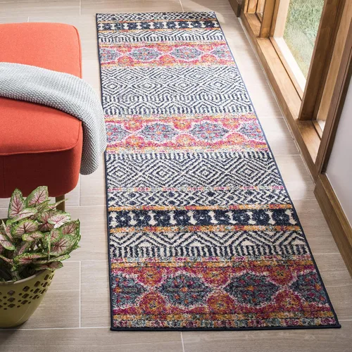 Miniatura 48 de SAFAVIEH Madison Collection - Alfombra decorativa de 2 pies 3 pulgadas x 4 pies, color carbón y gris, diseño bohemio chic, no desprende pelusa