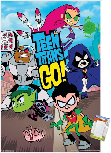 Miniatura 12 de DC Comics Teen Titans Go! - Póster de pared grupal, 22.4 pulgadas de largo x 14.7 pulgadas de ancho, versión premium sin marco