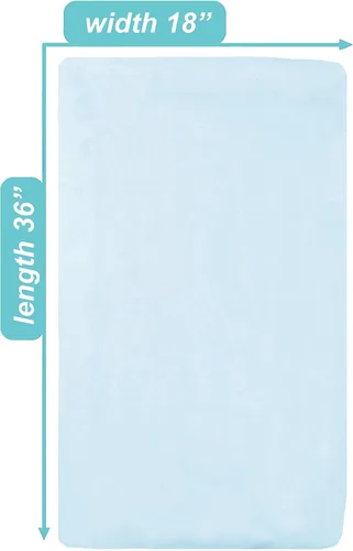 Miniatura 3 de TL Care Supreme 100% Natural Cotton Jersey Knit Fitted 18" x 36" Cradle/Bassinet Sheet, Blue, Soft Breathable, for Boys and Girls (Pack of 2)
