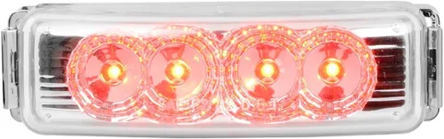 Miniatura 15 de GG Grand General 77853 Luz LED rectangular rojo/transparente Spyder con soporte negro Rojo (Red/Clear)