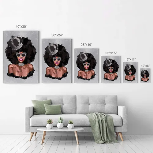 Miniatura 7 de Arte de pared afroamericano, decoración de pared de arte negro, arte negro afroamericano, arte de pared de niña negra, impresión afroamericana, arte