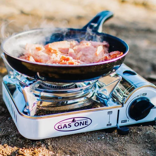 Miniatura 3 de GasOne - Estufa de gas portátil de butano para campamento con estuche de transporte