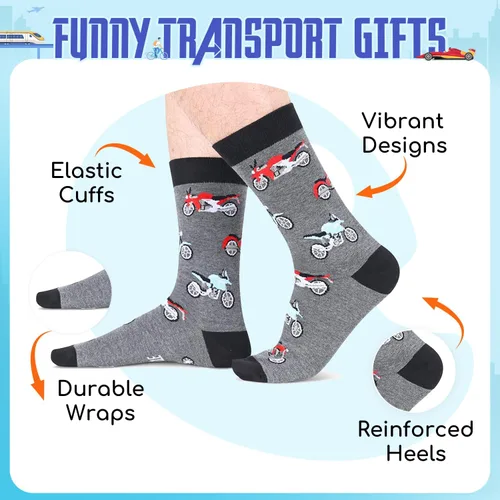 Miniatura 2 de Zmart Funny Motorcycle Gifts for Men - Motorcycle Socks for Dirt Bike Riders