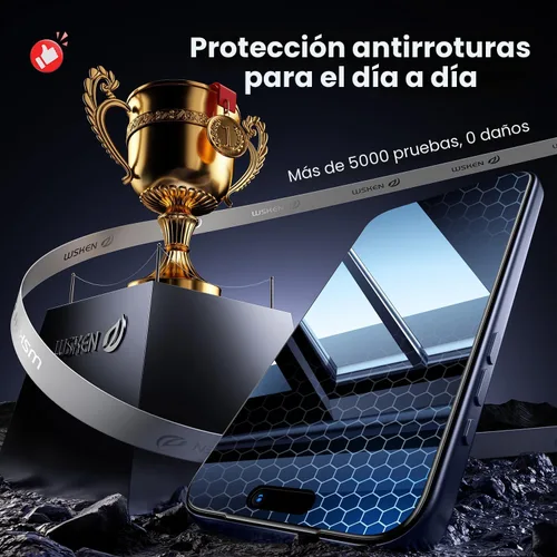 Miniatura 4 de WSKEN - Protector de pantalla con filtro de privacidad para iPhone 17 Pro Max - [4 vías 360 anti espía] [Autoeliminación de polvo] Película de 2