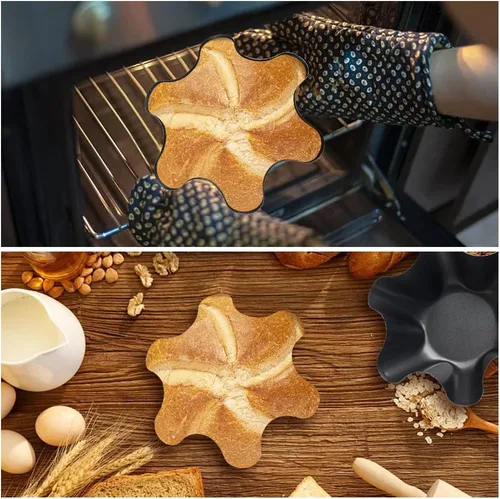 Miniatura 9 de EKDJKK Moldes para hacer ensaladas de taco, 4 paquetes de tazones antiadherentes de acero al carbono para hornear, para tortillas, moldes