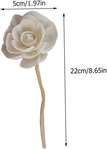 Miniatura 6 de DECHOUS 18 piezas de ratán Sola Flower Reemplazo de varillas de ratán Reemplazar Cañas Difusor de Aceite Esencial Vines Flor Ratán Cañas Difusor