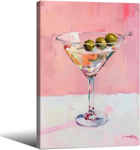 Miniatura 12 de Pósteres vintage de Martini rosa a la moda, cócteles, bebidas alcohólicas, impresiones artísticas de pared para el hogar, apartamento, cocina, bar