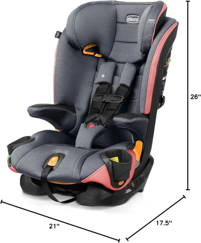 Miniatura 10 de Chicco MyFit Harness + Booster Car Seat, 5-Point Harness and High Back Seat Coral