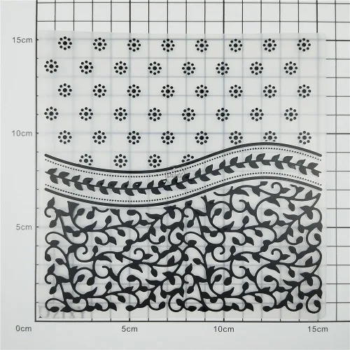 Miniatura 3 de DzIxY Carpetas de plástico con estampado de hojas de flores para hacer tarjetas, suministros de papel de bricolaje, plantillas de álbumes