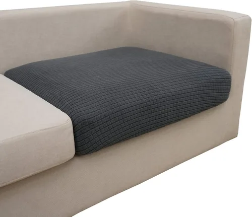 Miniatura 17 de Eismodra - Funda de sofá modular y en forma de L, funda para chaise longue, funda elástica mágica para sofá de 3 cojines en forma de L, funda