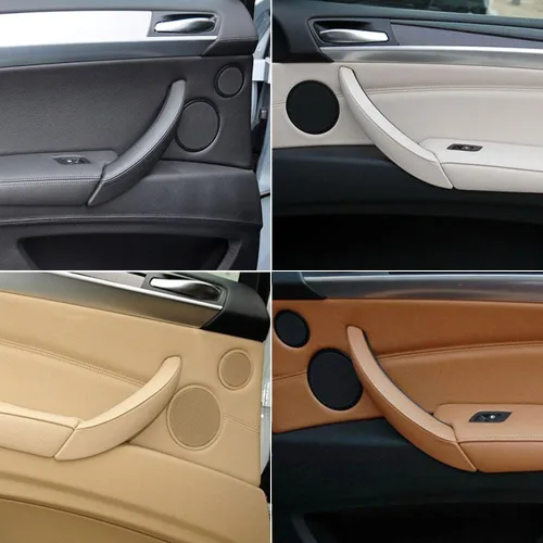 Miniatura 7 de Conjunto de manija de puerta de cuero para lado del pasajero izquierda/derecha, manija de repuesto para BMW X5 E70 X6 E71 E72 2007-2013