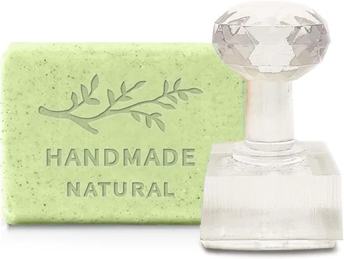 CRASPIRE Branch - Sello de jabón natural hecho a mano, grabado en relieve de plantas acrílicas para galletas, arcilla, cerámica, regalo hecho a mano