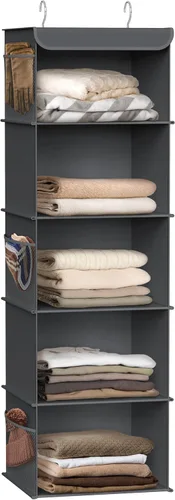 Miniatura 15 de Simple Houseware - Organizador colgante para clóset de 6 estantes, Rosa