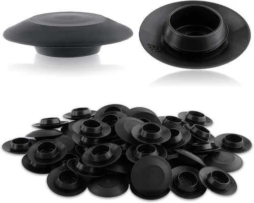 Miniatura 7 de GoaMotors 50 tapones de chapa empotrados de 1/2 0.5 pulgadas, cuerpo de plástico negro y tapón de agujero de chapa, tapones de botón con cabezales