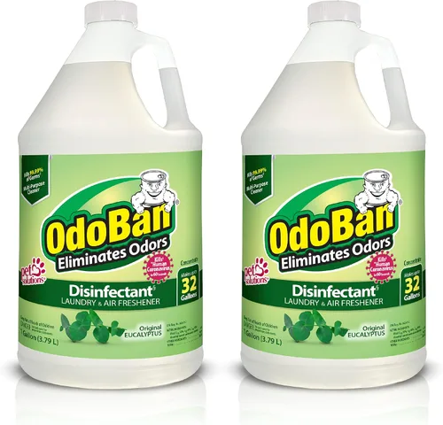 Miniatura 16 de OdoBan Desinfectante y eliminador de olores listo para usar, fabricado en los Estados Unidos, aroma cítrico, juego de 2, spray de 32 onzas