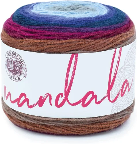 Miniatura 20 de Lion Brand Yarn Mandala - Hilo multicolor para ganchillo,tejido y manualidades, color Liger, 1770 pies, paquete de 1 unidad