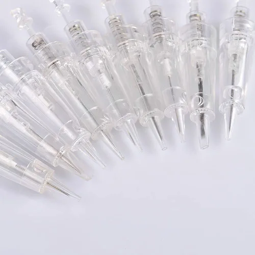 Miniatura 8 de Cartucho de agujas de maquillaje permanente para máquina de tatuaje Eyliner de cejas 1P 3P 5P 5F 7F para sombra de cejas en polvo degradado
