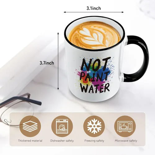 Miniatura 6 de Regalos para profesores de arte, taza de café con agua sin pintar de 11 onzas, regalos de agradecimiento para profesores de arte, artistas