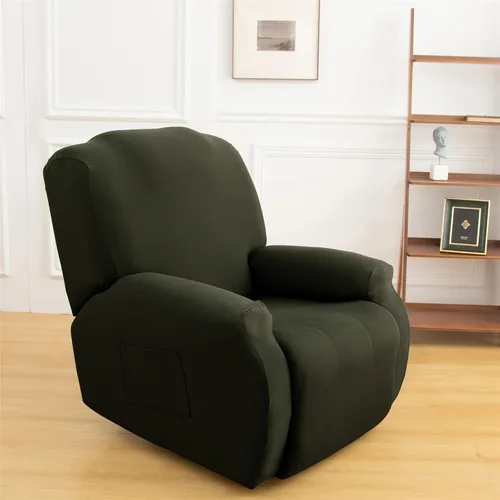 Miniatura 14 de LazyBoy - Funda para sillón reclinable, color liso, 4 piezas, fundas protectoras de muebles para sillón reclinable con bolsillo, funda para sofá