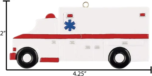 Miniatura 4 de Adorno de Navidad personalizado de ambulancia 2024 – Decoración de Navidad para vehículos, adorno de Navidad con temática médica, adorno