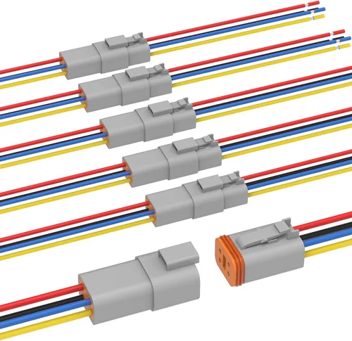 Miniatura 10 de Newdeli Deutsch - Kit de conectores de 12 pines, impermeable, conector eléctrico de 16 AWG macho y hembra, conectores de cable automotriz