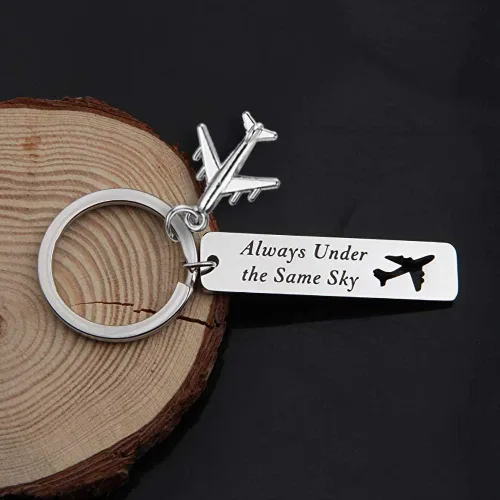 Miniatura 6 de Regalos para relaciones de larga distancia, llaveros para parejas, llavero de buen amigo, regalo de joyería con texto en inglés "Always Under the