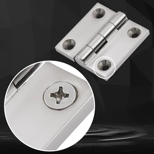 Miniatura 6 de Bisagras de acero inoxidable 316 de grado marino de 1.5" x 1.5" (40 mm x 40 mm) Bisagra pesada para escotilla de barco de 2 piezas con bisagra