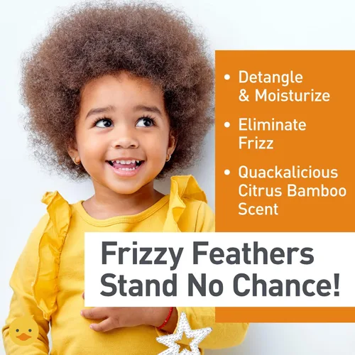 Miniatura 2 de FuzzyDuck Acondicionador desenredante y sin enjuague para cabello fino, grueso, ondulado, rizado y rizado natural, hidratante antiencrespamiento