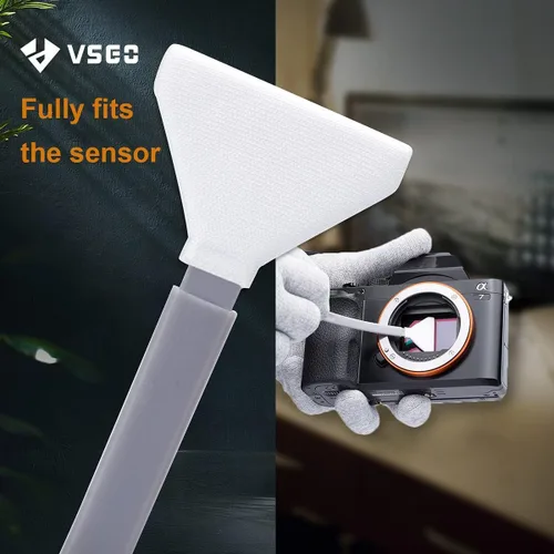 Miniatura 7 de VSGO Kit de limpieza de sensor de fotograma completo, 12 hisopos de sensor y limpiador de sensor de 0.3 fl oz para cámara DSLR Nikon Sony Canon