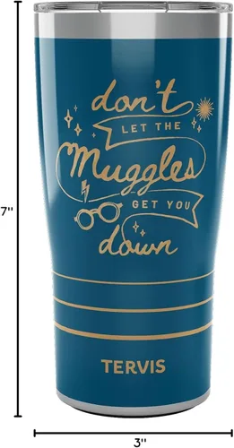 Miniatura 9 de Tervis Traveler Harry Potter Don't Let Muggles Get You Down Vaso de triple pared aislado para viajes, mantiene las bebidas frías y calientes, 20