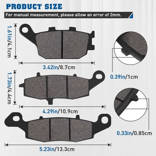 Miniatura 4 de Pastillas de freno delanteras y traseras para Suzuki 650 DL650 VStrom 2004-2020 DL1000 1000 V-Strom 2002-2010 SV650 SV 650 2003-2015 GSR750 2011-2015