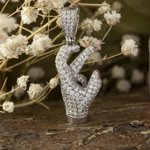 Miniatura 3 de Facet Jewel Colgante hecho a mano con circonita cúbica de 1 quilate para hombre en plata de ley 925 (VVS, 1.12 CTW), Metal Gema, Circonita Cúbica