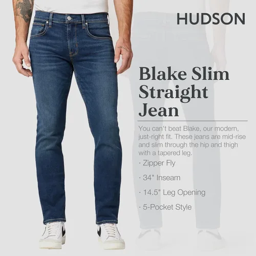 Miniatura 5 de HUDSON Men's Blake Slim Straight Jean Rp