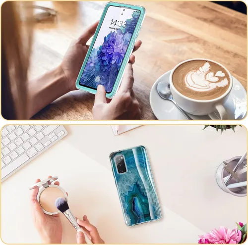 Miniatura 6 de Esdot Funda compatible con Samsung Galaxy S20 FE con protector de pantalla integrado, con diseño de moda para mujeres y niñas, funda protectora