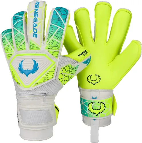 Renegade GK Vortex - Guantes de portero con protector microbiano (tallas 6-11, 3 estilos, nivel 3) Hyper Grip de 3.5+0.118 in y súper malla | Wraith