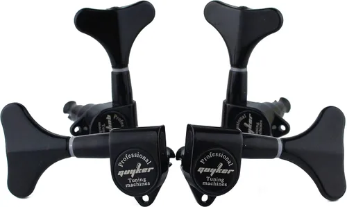 Miniatura 2 de Guyker Afinadores de Bajo para Guitarra (2R + 2L) - Clavijas de afinación con relación 1:17, cabezal sellado, reemplazo de máquina de afinación