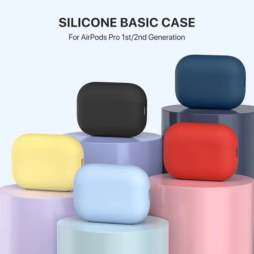 Miniatura 6 de Miracase Funda diseñada para Airpods Pro 2ª con kit de limpieza, fundas suaves para Airpod Pro 2 (2023/2022), funda de silicona líquida visible LED
