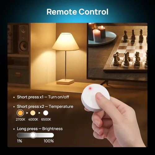 Miniatura 8 de Consciot Bombillas inteligentes con control remoto, bombilla LED que funciona con Alexa y Google Home, bombilla que cambia de color, bombillas A19