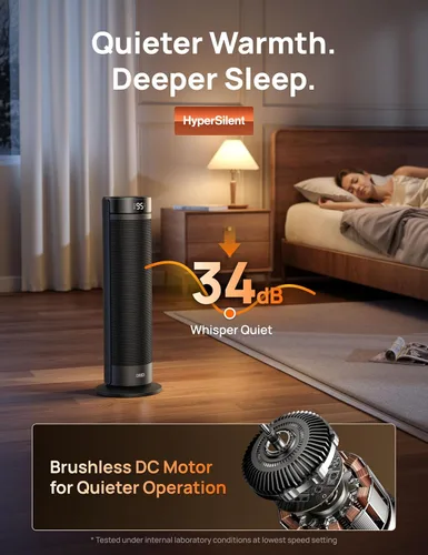 Miniatura 6 de Dreo – Calentador ambiental para habitación grande, calentador eléctrico de 23 pulgadas para uso en interiores, torre de 8 protecciones seguras