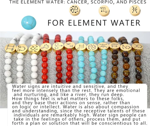 Miniatura 6 de Pulsera de constelación con signo de estrella de energía de 0.157 in con dije chapado en oro de 18 quilates para mujer