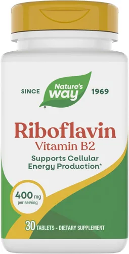 Terapia enzimática Riboflavina Vitamina B2, 400 mg por porción