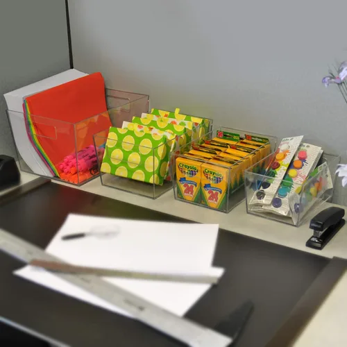 Miniatura 4 de Azar Displays 556237 - Organizador grande de plástico transparente con asa, almacenamiento de despensa, organizador de cocina y refrigerador