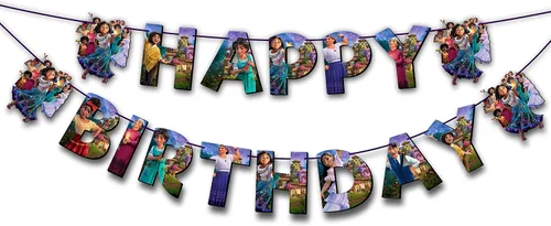 Miniatura 8 de Cartel de feliz cumpleaños de Cri Babes, decoración de fiesta temática de dibujos animados de muñeca de bebé, colorido cartel colgante