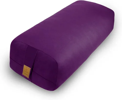 Miniatura 9 de Cojín de yoga de 26 x 10.5 x 5.5 pulgadas, cojín de meditación rectangular para masaje y apoyo de espalda, relleno de algodón transpirable, funda