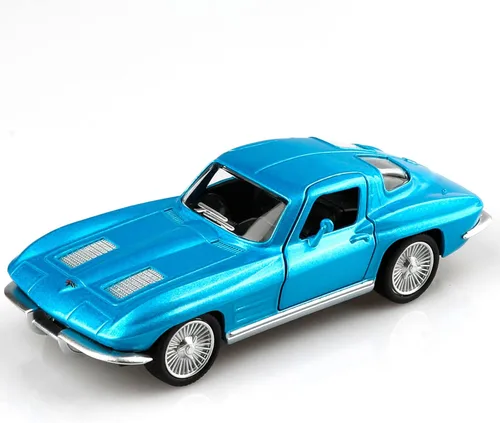 Miniatura 7 de TOKAXI Escala 1/36 Modelo de Chevy Corvette 1963 de Fundición a Presión, Vehículos de Retroceso Corvette Coches de Juguete, Regalos de Coches