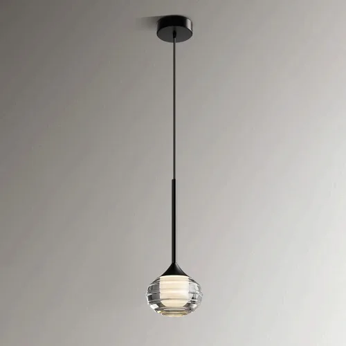 Lámpara colgante de metal negro Mini lámpara colgante esférica con pantalla de bola de vidrio moderna 12W regulable Lámparas de suspensión nórdico