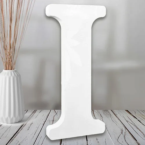 Miniatura 13 de AOCEAN MAGA Letras de madera blanca de 8 pulgadas, letras de madera sin terminar para pared, letras decorativas de pie en rodajas, decoración