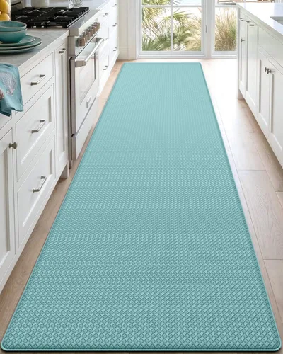 Miniatura 18 de DEXI Alfombrillas de Cocina Acolchadas Anti Fatiga, 17x59, Alfombra de Pasillo para Estar de Pie Impermeable, Espuma Viscoelástica Cómoda Acolchada
