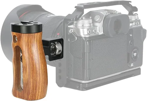 Miniatura 2 de NICEYRIG Wooden Side Handle for ARRI Locating Pin Adjustable Universal Left & Right Grip for DSLR Camera Cage Rig - 462